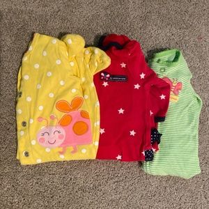 Bundle - Three Size 3 months footed pajamas for summer